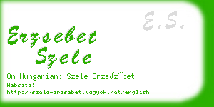 erzsebet szele business card